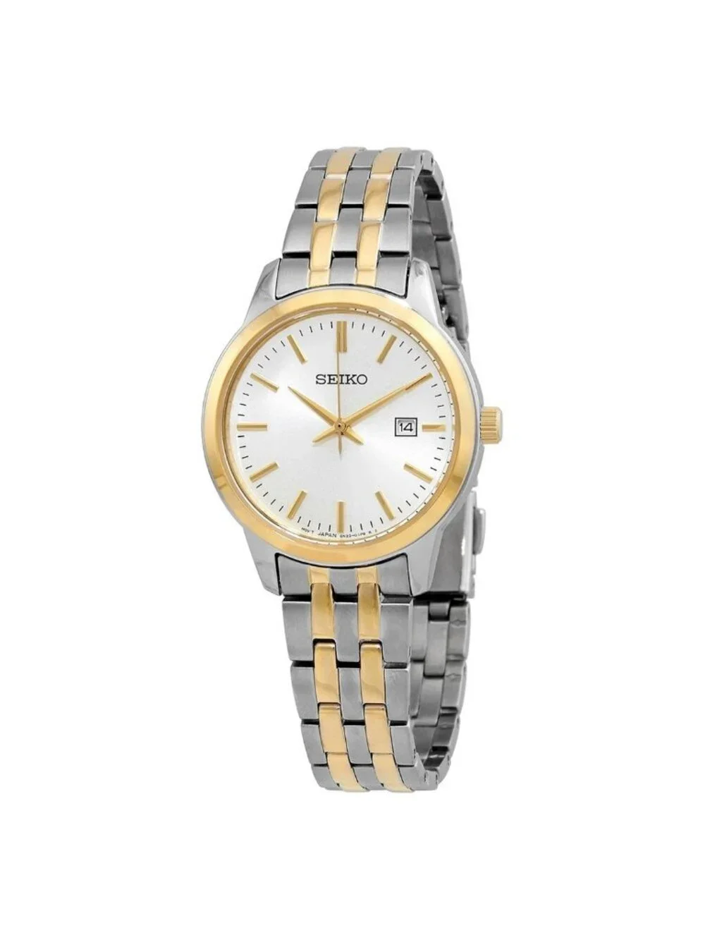 NWT Seiko Classic Quartz White Dial Two-tone Ladies Watch